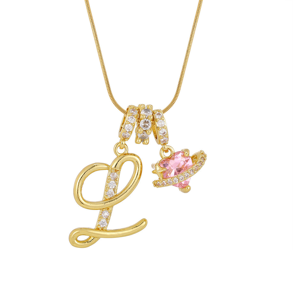 Womens 26-letter Necklace In European And American Styles