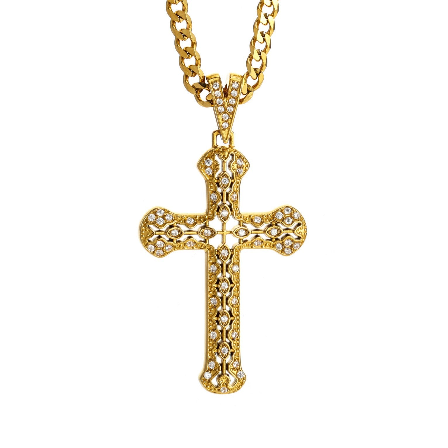 High-end Fully Diamond-studded Mens Necklace