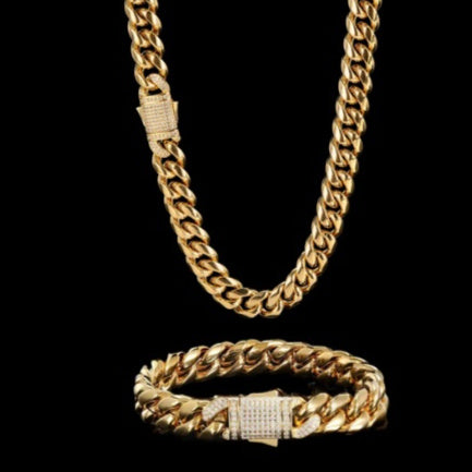 European Hip Hop Titanium Steel Necklace Ornament Stainless Steel Cuban Link Chain