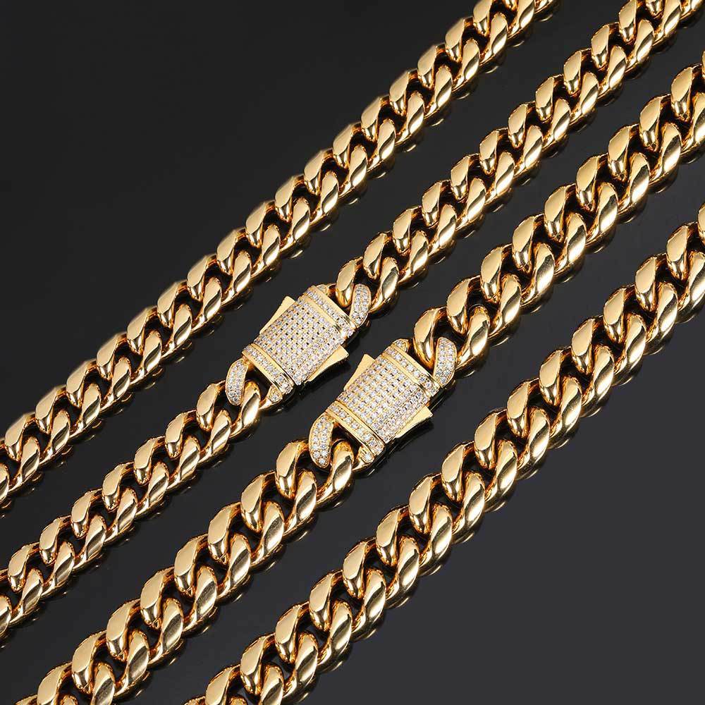European Hip Hop Titanium Steel Necklace Ornament Stainless Steel Cuban Link Chain