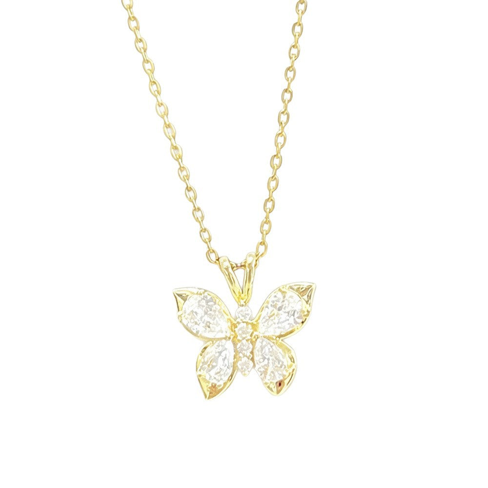Versatile Zircon-inlaid Commute Clavicle Chain