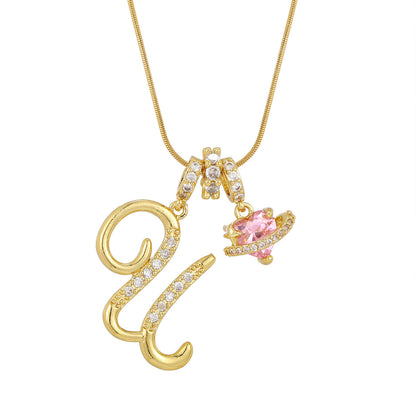 Womens 26-letter Necklace In European And American Styles