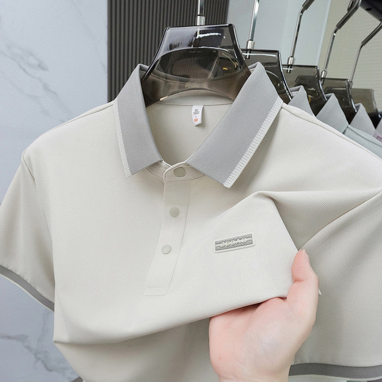 Seamless Ice Silk Mens Short-Sleeve T-Shirt