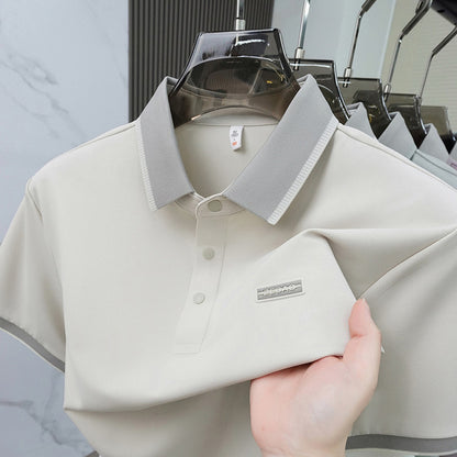 Seamless Ice Silk Mens Short-Sleeve T-Shirt