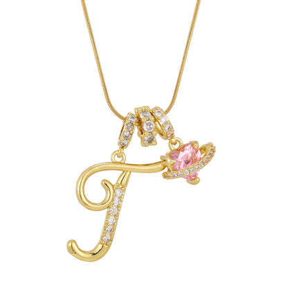 Womens 26-letter Necklace In European And American Styles
