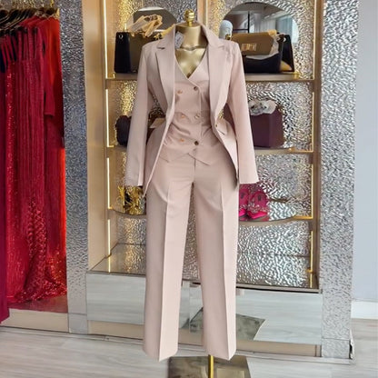 Spring New Arrival Elegant Commute Solid-Color Three-Piece Set
