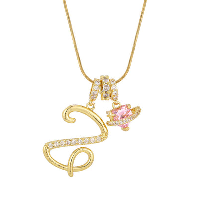 Womens 26-letter Necklace In European And American Styles