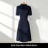 Summer Short-sleeve Lapel-waist A-line Dress