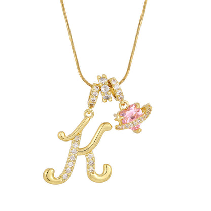 Womens 26-letter Necklace In European And American Styles