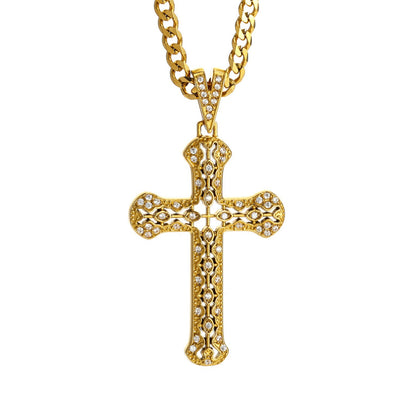 High-end Fully Diamond-studded Mens Necklace