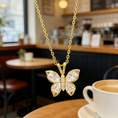 Versatile Zircon-inlaid Commute Clavicle Chain