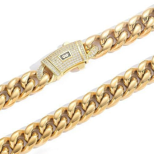 European And American Stainless Steel Cuban Link Bracelet For Men